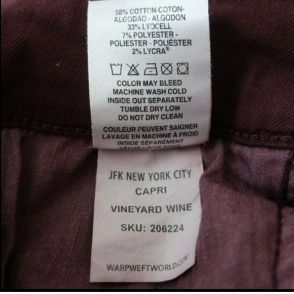 Warp + Weft Sz 16W JFK New York Capris - Picture 7 of 8